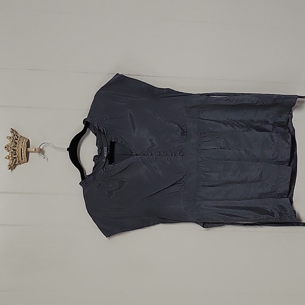 Silver metallic blouse tunic